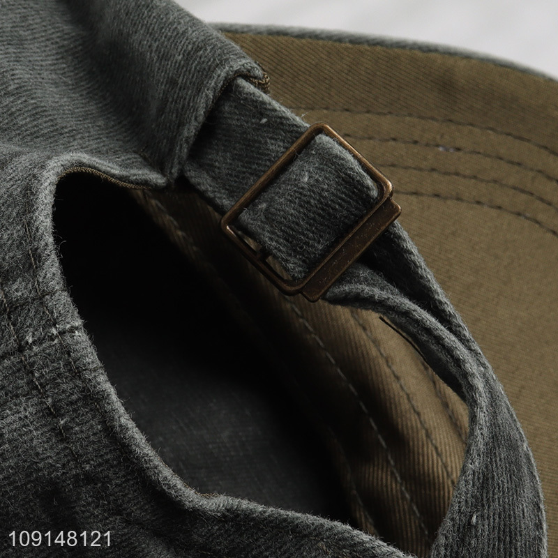 Top selling fashionable cotton washed distressed peaked cap casual hat wholesale