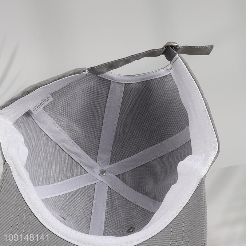 Hot products grey cotton fashionable peaked cap peaked hat for men women