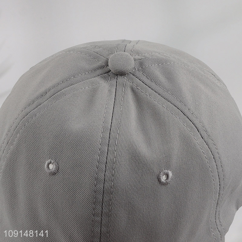 Hot products grey cotton fashionable peaked cap peaked hat for men women