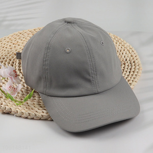 Hot products grey cotton fashionable peaked cap peaked hat for men women