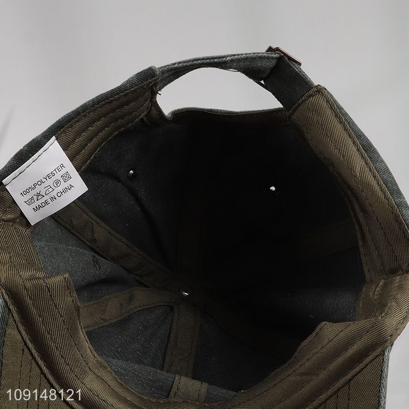 Top selling fashionable cotton washed distressed peaked cap casual hat wholesale