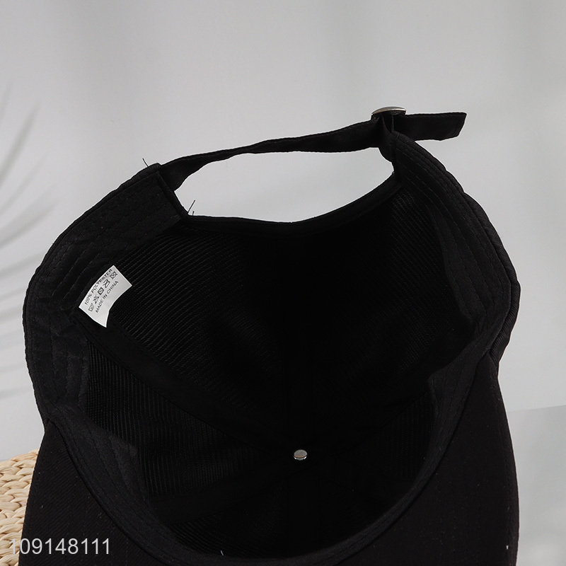 China products black fashionable embroidery peaked cap for men women