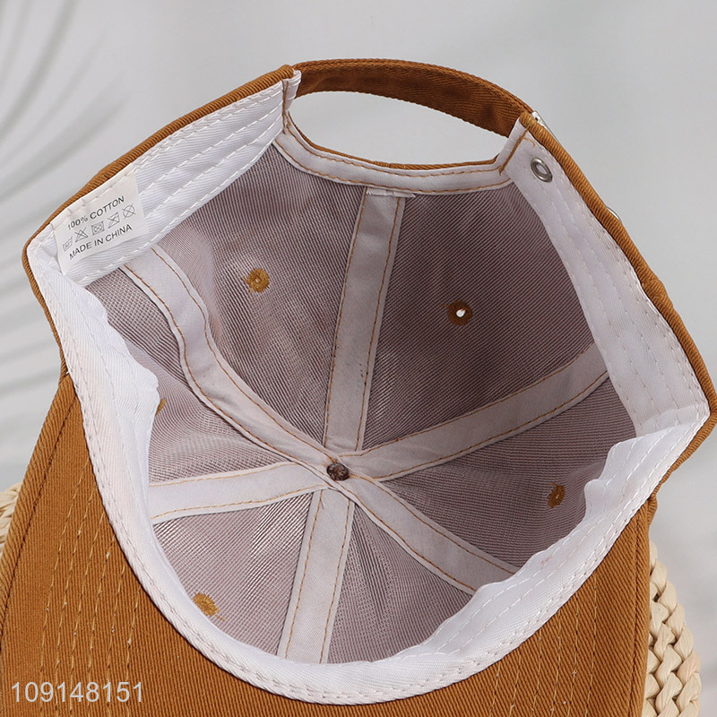 Online wholesale adjustable fashion cotton peaked cap for men women