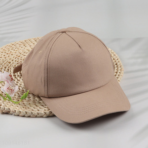 Hot items simple adjustable fashion cotton peaked cap wholesale