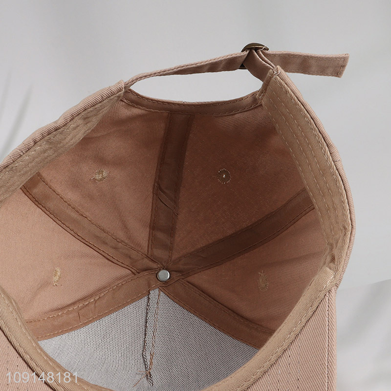 Hot items simple adjustable fashion cotton peaked cap wholesale