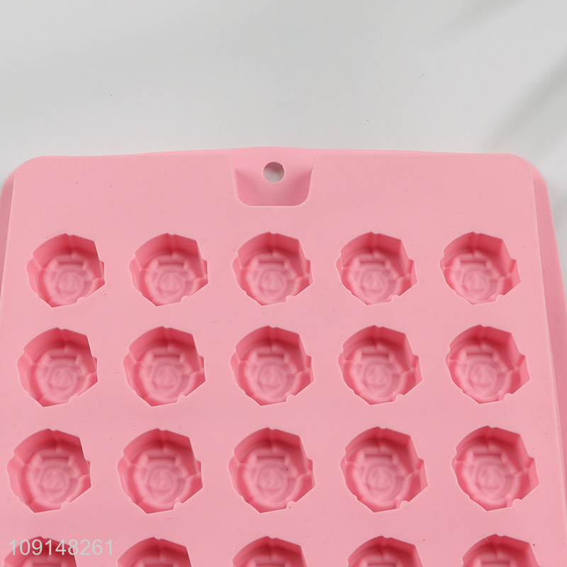 Top selling rose flower shape silicone candy mold chocolate mold for baking tool
