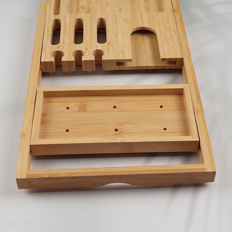 High quality bath organizer removable boards extend bath tray