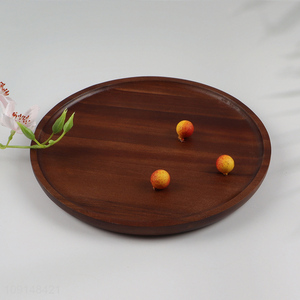 Best selling round wooden food tray dessert tray wholesale