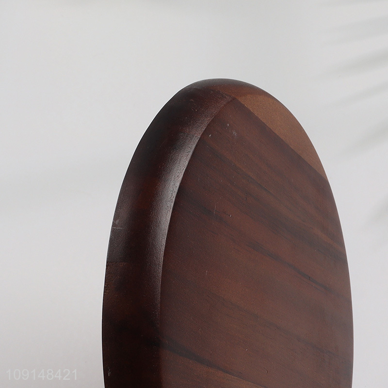 Best selling round wooden food tray dessert tray wholesale