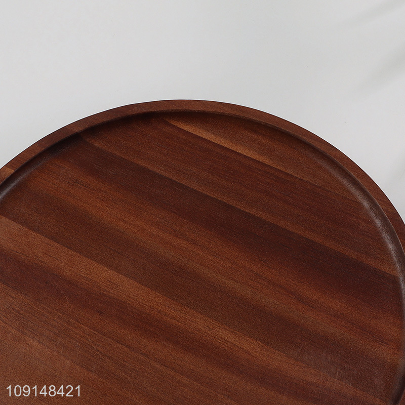 Best selling round wooden food tray dessert tray wholesale