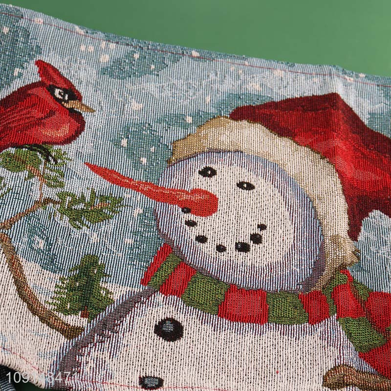 Hot Selling Christmas Table Runner Winter Holiday Table Runner with Tassels