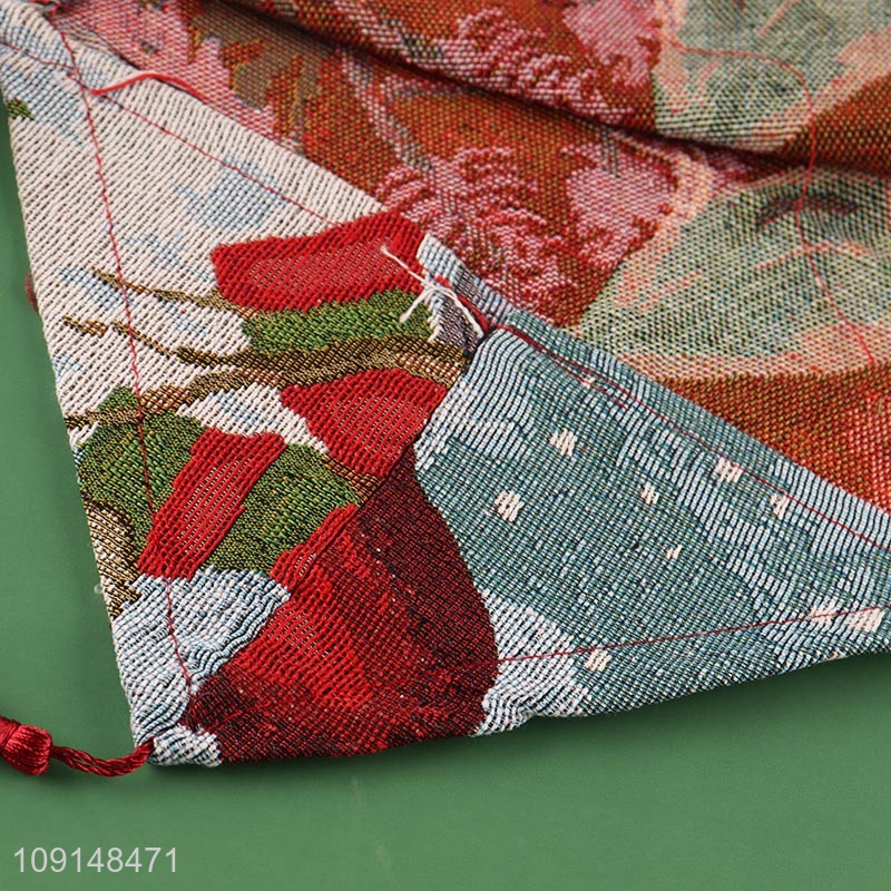 Hot Selling Christmas Table Runner Winter Holiday Table Runner with Tassels