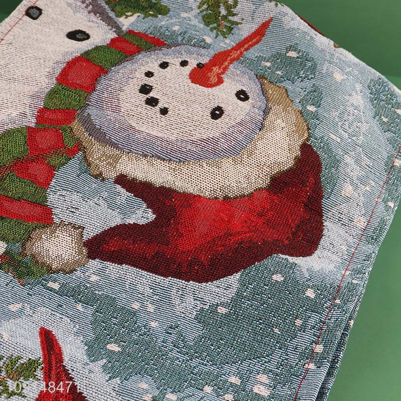 Hot Selling Christmas Table Runner Winter Holiday Table Runner with Tassels