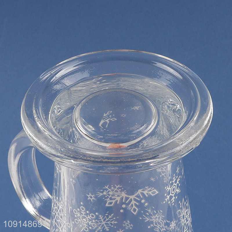 China products glass unbreakable beer cup with handle