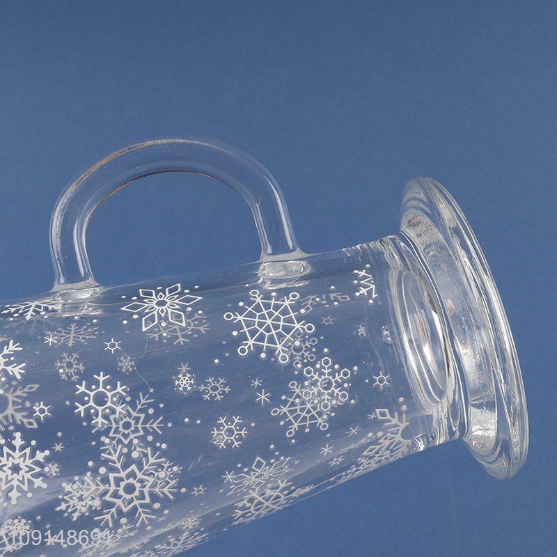 China products glass unbreakable beer cup with handle