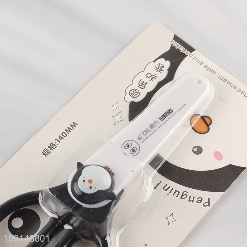 New Arrival Kids Scissors Cute Cartoon Children Scissors with Sheath