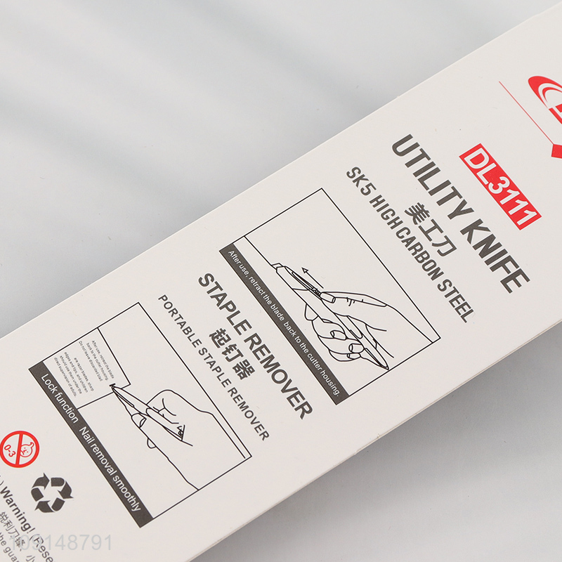 Good Quality Multi-Functinal Office Tools Utility Knife with Staple Remover