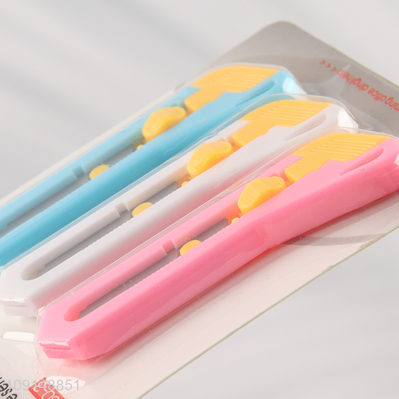 Hot Selling 3 Pack Heavy Duty Utlity Knife Set Box Cutters Set