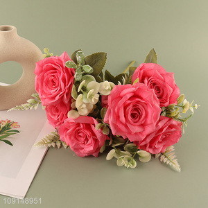 Factory Price Artificial Flower Fake Flower Bouquet Faux Flower with Stem