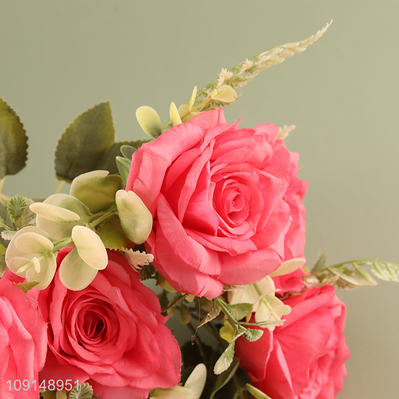 Factory Price Artificial Flower Fake Flower Bouquet Faux Flower with Stem