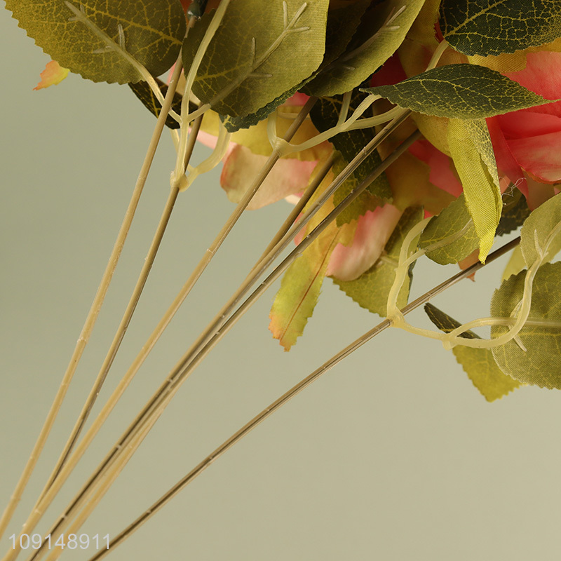 China Imports Artificial Flower Bouquet Fake Flower for Indoor Outdoor Decor