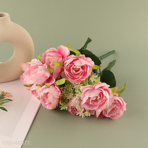 High Quality Artificial Flower Bouquet Fake Flower for Home Wedding Decor