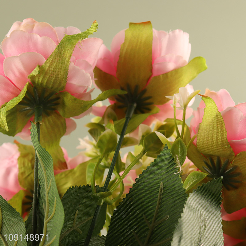 High Quality Artificial Flower Bouquet Fake Flower for Home Wedding Decor