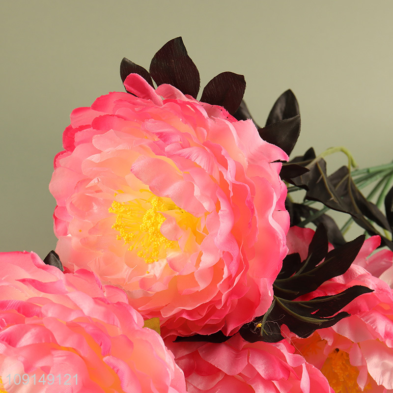 China Wholesale Artificial Flower Bouquet Fake Flower for Wedding Party Decor