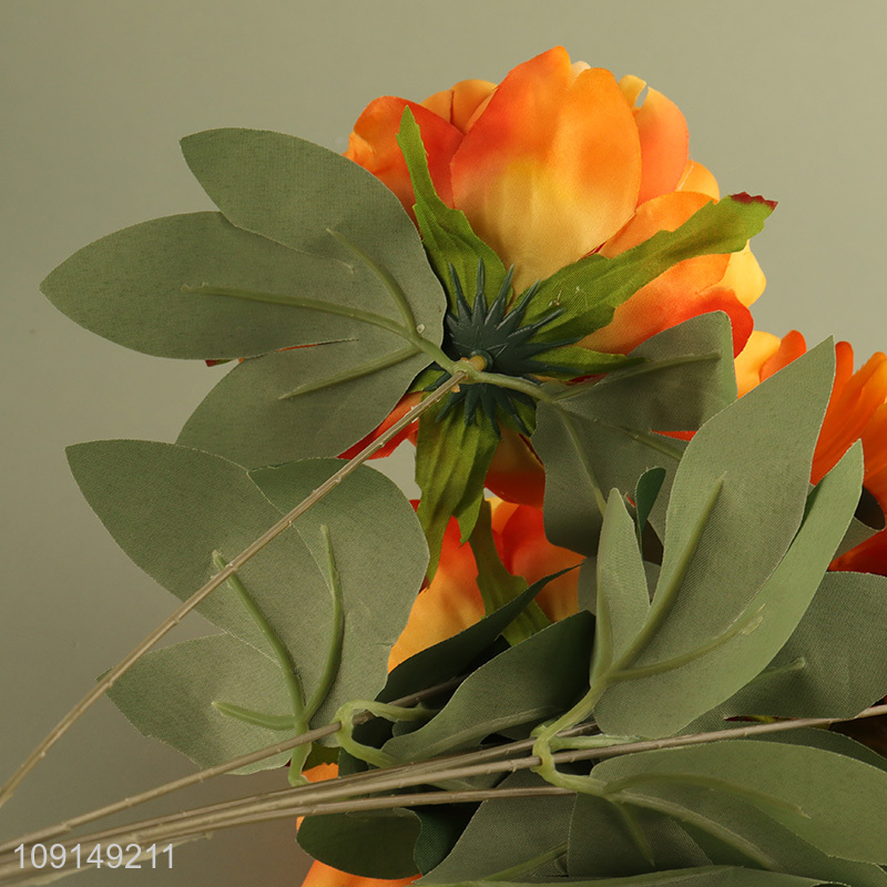 China Wholesale Artificial Flower Bouquet Fake Flower for Garden Patio Decor