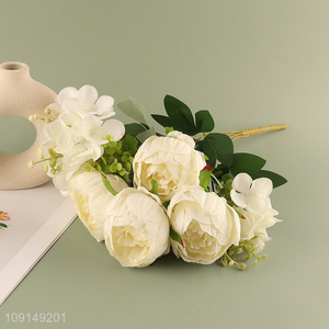 Factory Supply Artificial Flower Bouquet Fake Flower Realistic Faux Flower