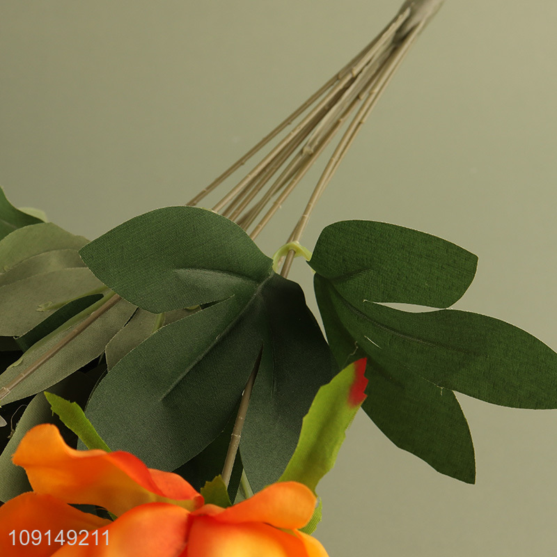 China Wholesale Artificial Flower Bouquet Fake Flower for Garden Patio Decor