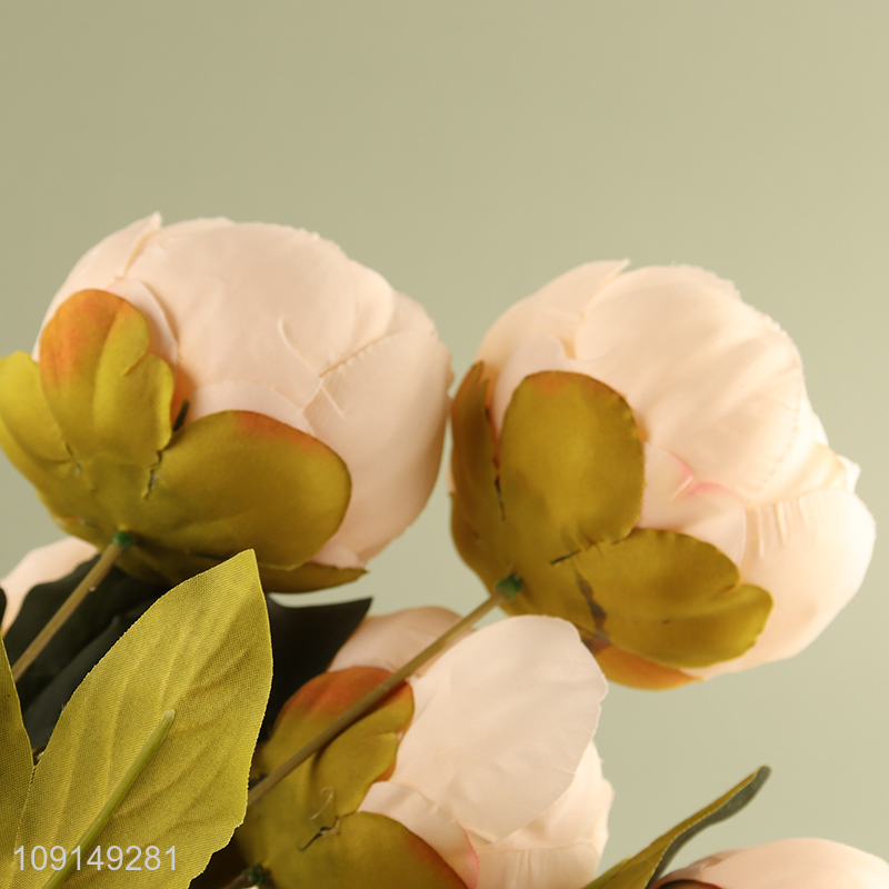 Hot Selling Artificial Flower Fake Flower Bouquet Faux Flower with Stem