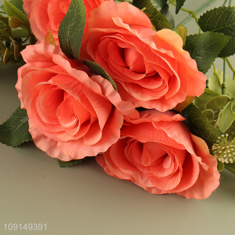 China Wholesale Artificial Flower Fake Flower Bouquet Faux Flower with Stem