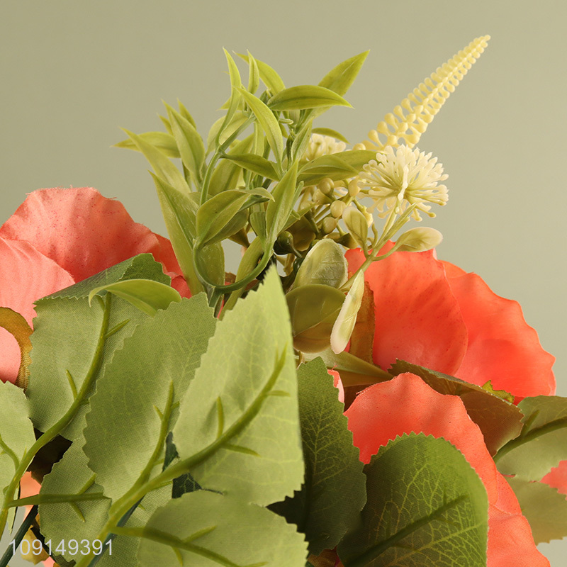 China Wholesale Artificial Flower Fake Flower Bouquet Faux Flower with Stem