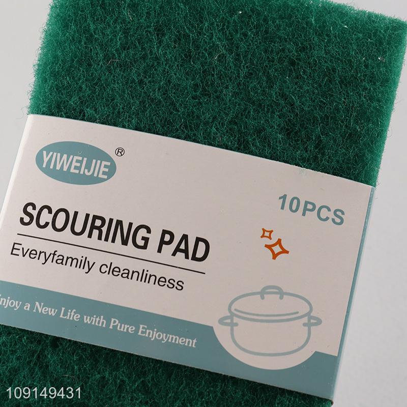 China Imports 10 Pieces Heavy Duty Scouring Pads Non-Scratch Dish Scrubbers