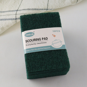 Good Quality 10 Pieces Heavy Duty Scouring Pads Durable Dishes Pots Scrubbers