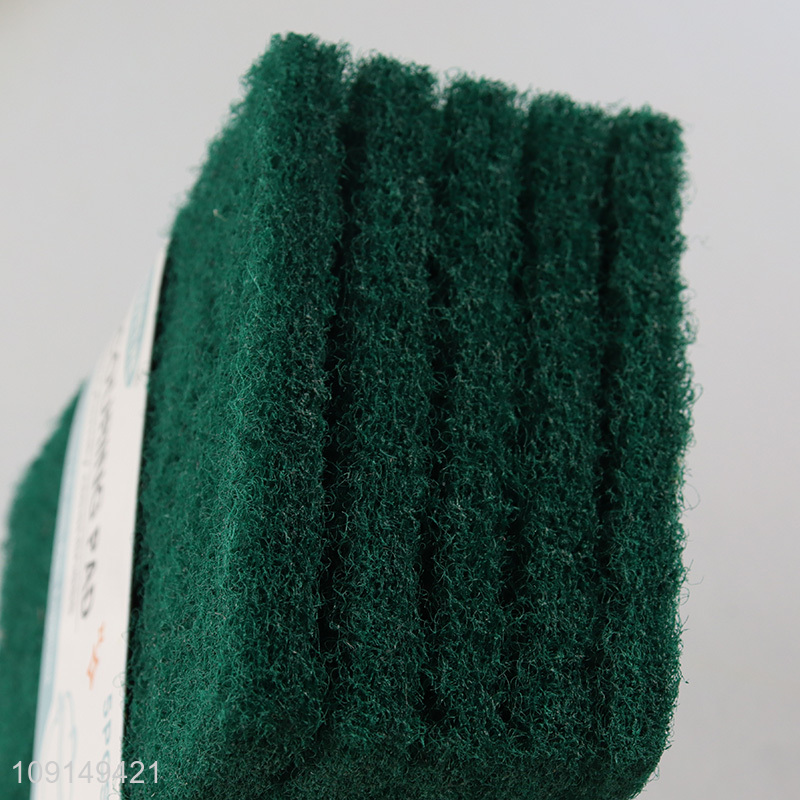 New Arrival 5 Pieces Scouring Pads Scrub Pads Dish Scrubbers for Kitchen BBQ