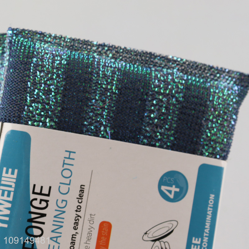 Factory Supply 4PCS Heavy Duty Scrub Sponges Dishwashing Cleaning Tools