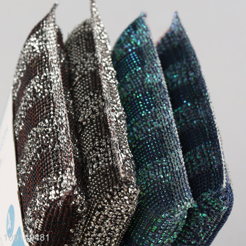 Factory Supply 4PCS Heavy Duty Scrub Sponges Dishwashing Cleaning Tools