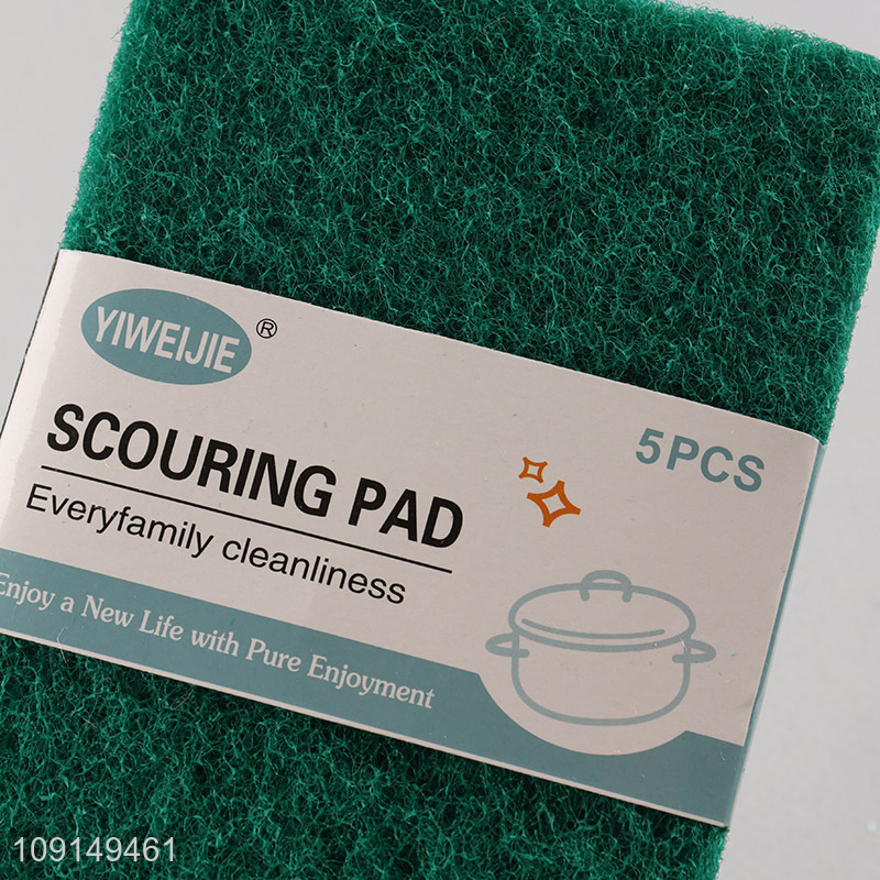 High Quality 5 Pieces Non-Scratch Scouring Pads Scrub Pads Kitchen Cleaning Supplies