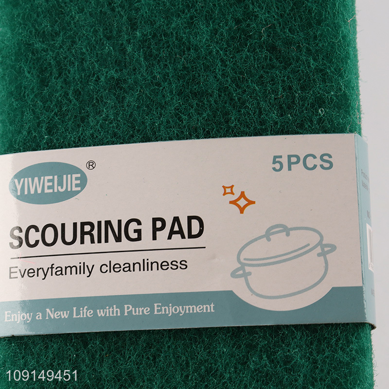 Best Selling 5 Pieces Durable Heavy Duty Scouring Pads Scrub Pads for Kitchen