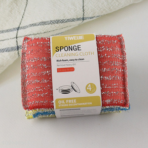 New Product 4PCS Heavy Duty Kitchen Sponges Scrub Sponges for Dish Washing