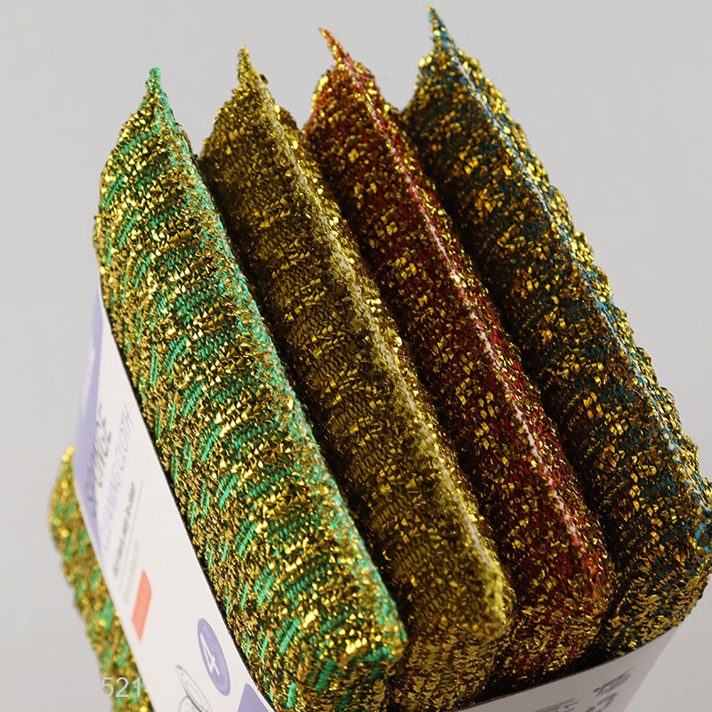 New Arrival 4PCS Heavy Duty Double Sided Non-Scratch Dishwashing Sponges