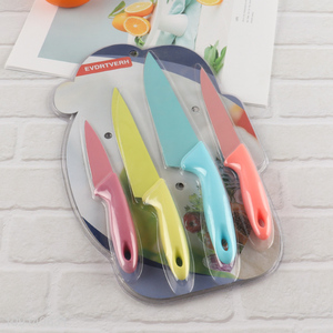 Wholesale 3 Pieces Colorful Stainless Steel Kitchen Knife Set for Non-Stick Slicing