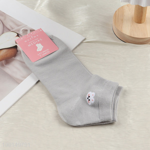 Hot selling cotton comfortable rabbit printed girls socks wholesale