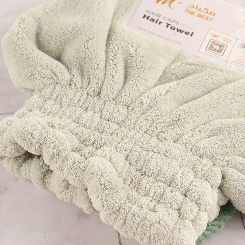 Factory Price Hair Towel Wrap Ultra Absorbent Coral Fleece Hair Towel