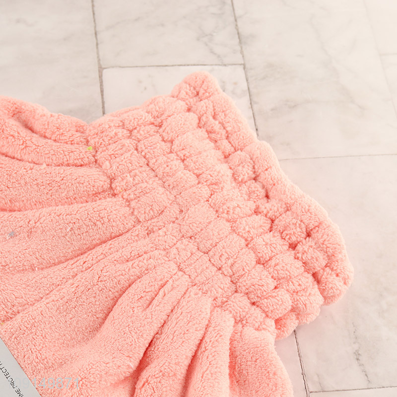 High Quality Ultra Absorbent Fast Drying Coral Fleece Hair Towel Wrap