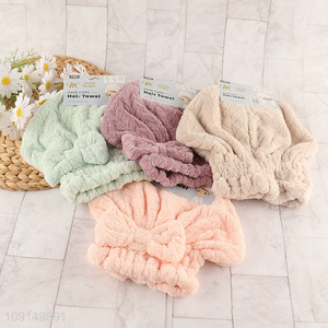 Good Quality Fast Drying Super Absorbent Coral Fleece Hair Towel Wrap