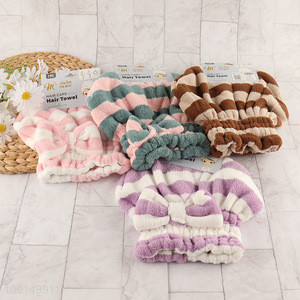 Hot Selling Fast Drying Coral Fleece Hair Towel Wrap for Women Girls