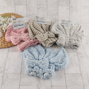 Factory Supply Super Absorbent Coral Fleece Hair Towel Wrap for Long Hair